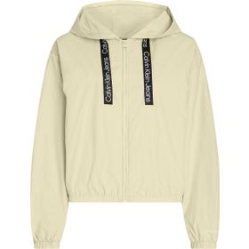 Calvin Klein Logo Drawstring Windbreaker Yeşil Kadın Mont