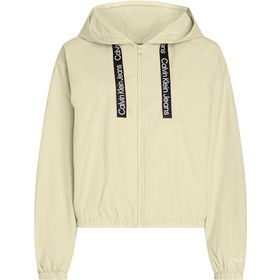 Calvin Klein Logo Drawstring Windbreaker Yeşil Kadın Mont