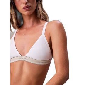 Calvin Klein LV00QF8369 Logolu Elastik Bantlı Triangle Beyaz Sütyen
