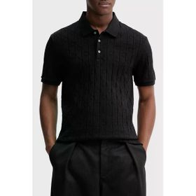 Calvin Klein LV04LE203g Ss Dbl Mercerized Emblem Jacquar Erkek Polo Tişört