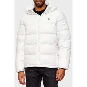 Calvin Klein LV04RC518GYAF Beyaz Kapüşonlu Erkek Mont