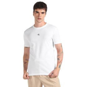 Calvin Klein Micro Monologo Tee Beyaz Erkek T-shirt