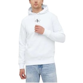 Calvin Klein Monologo Hoodıe Beyaz Erkek Sweatshirt