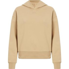 Calvin Klein Nano Logo Relaxed Hoodie Kahverengi Kadın Sweatshirt