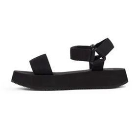 Calvin Klein Sandal Velcro Webbing MG Siyah Kadın Sandalet