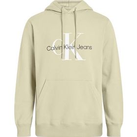 Calvin Klein Seasonal Monologo Regular Haki Hoodie Erkek Sweatshirt