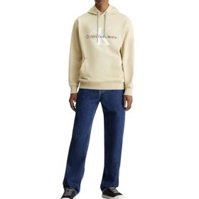 Calvin Klein Seasonal Monologo Regular Haki Hoodie Erkek Sweatshirt
