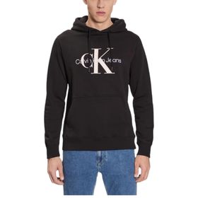 Calvin Klein Seasonal Monologo Regular Siyah Hoodie Erkek Sweatshirt