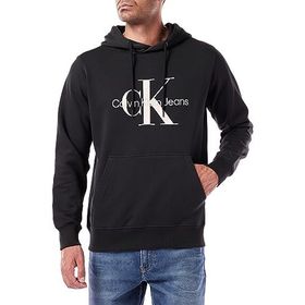 Calvin Klein Seasonal Monologo Regular Siyah Hoodie Erkek Sweatshirt