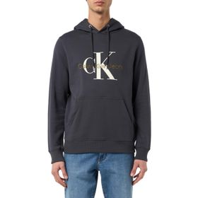 Calvin Klein Seasonal Monologo Regular Siyah Hoodie Erkek Sweatshirt
