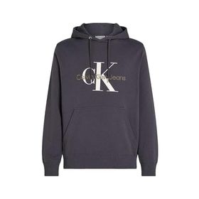 Calvin Klein Seasonal Monologo Regular Siyah Hoodie Erkek Sweatshirt