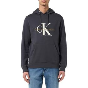 Calvin Klein Seasonal Monologo Regular Siyah Hoodie Erkek Sweatshirt