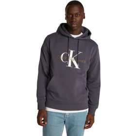Calvin Klein Seasonal Monologo Regular Siyah Hoodie Erkek Sweatshirt