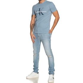 Calvin Klein Seasonal Monologo TEE Gri Erkek T-shirt