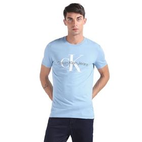 Calvin Klein Seasonal Monologo Tee Mavi Erkek T-shirt