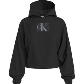 Calvin Klein Sequin Hoodie Siyah Kadın Sweatshirt