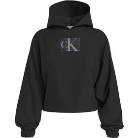 Calvin Klein Sequin Hoodie Siyah Kadın Sweatshirt