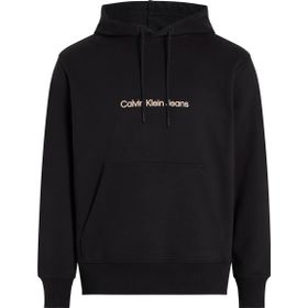 Calvin Klein Square Frequency Logo Hoodie Siyah Erkek Sweatshirt