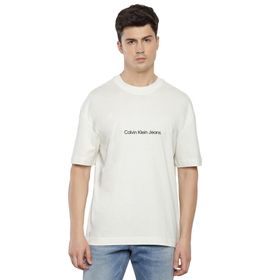 Calvin Klein Square Frequency Logo Tee Beyaz Erkek T-shirt