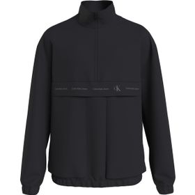 Calvin Klein Technical Logo Repeat Halfzip Siyah Erkek Sweatshirt