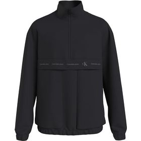 Calvin Klein Technical Logo Repeat Halfzip Siyah Erkek Sweatshirt