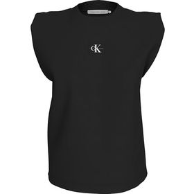 Calvin Klein Woven Label Loose Muscle Tee Siyah Kadın T-shirt