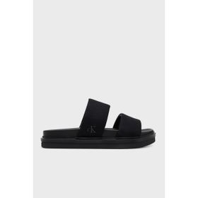 Calvin Klein YM0YM012220GJ Siyah Logolu Pamuklu Çift Bantlı Erkek Sandalet