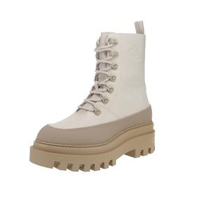 Calvin Klein YW0YW01110 Flatform Lace Up Boot LTH Bej Kadın Bot