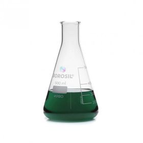 Cam Erlen 500 ml Flask Dar Boyunlu Isiya Dayanıklı Erlenmeyer