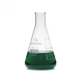 Cam Erlen 500 ml Flask Dar Boyunlu Isiya Dayanıklı Erlenmeyer