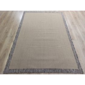 Çam Halı 9709 Bej Gri 80x300 cm Bordürlü Jüt Sisal Kilim
