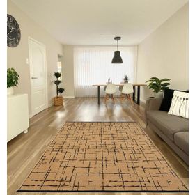 Çam Halı Bodrum BDR 124 Hardal Özel Latex Kaymaz Tabanlı Kilim