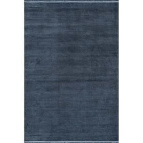 Çam Halı Enoks 6106 100x200 cm Mavi Siyah Romans Halı Modern Desenli Makine Halısı