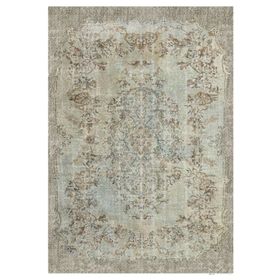 Çam Halı Gloria TD116 Bej Vintage Eskitme Desen Dokuma Saçaklı Kilim