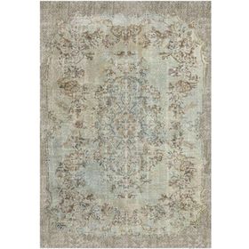 Çam Halı Gloria TD116 Bej Vintage Eskitme Desen Dokuma Saçaklı Kilim