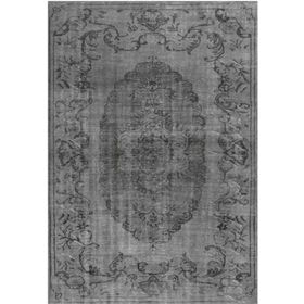 Çam Halı Gloria TD131 Gri Vintage Eskitme Desen Dokuma Saçaklı Kilim