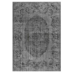 Çam Halı Gloria TD131 Gri Vintage Eskitme Desen Dokuma Saçaklı Kilim