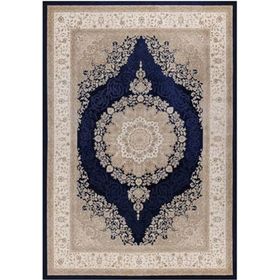 Çam Halı Gloria TD328 Lacivert Klasik Desen Dokuma Saçaklı Kilim