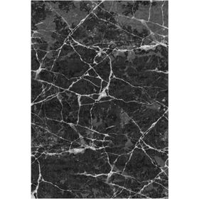 Çam Halı Gloria TD350 Siyah Mermer Desen Dokuma Saçaklı Kilim