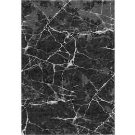 Çam Halı Gloria TD350 Siyah Mermer Desen Dokuma Saçaklı Kilim