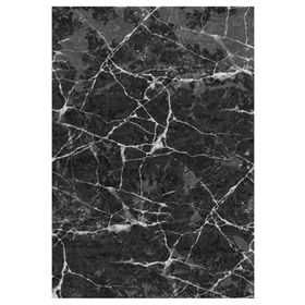 Çam Halı Gloria TD350 Siyah Mermer Desen Dokuma Saçaklı Kilim