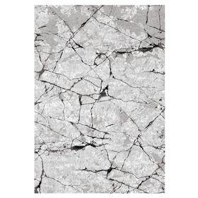 Çam Halı Gloria TD35003 Gri Mermer Desen Dokuma Saçaklı Kilim