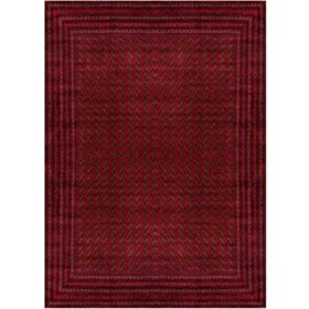 Çam Halı Gloria TD404 Bordo Afgan Desen Dokuma Saçaklı Kilim
