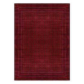 Çam Halı Gloria TD404 Bordo Afgan Desen Dokuma Saçaklı Kilim