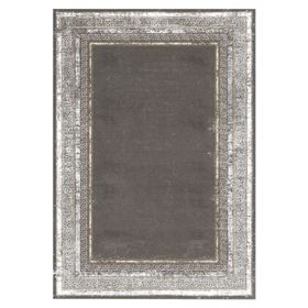 Çam Halı Gloria TD67303 Gri Art Deco Versace Desen Dokuma Saçaklı Kilim