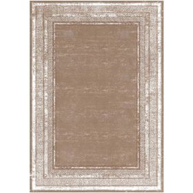 Çam Halı Gloria TD67304 Bej Art Deco Versace Desen Dokuma Saçaklı Kilim