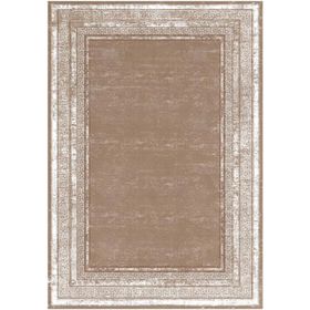 Çam Halı Gloria TD67304 Bej Art Deco Versace Desen Dokuma Saçaklı Kilim