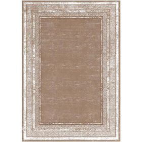 Çam Halı Gloria TD67304 Bej Art Deco Versace Desen Dokuma Saçaklı Kilim