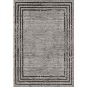 Çam Halı Gloria TD71603 Gri Art Deco Modern Desen Dokuma Saçaklı Kilim
