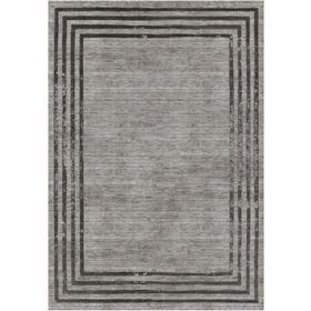Çam Halı Gloria TD71603 Gri Art Deco Modern Desen Dokuma Saçaklı Kilim
